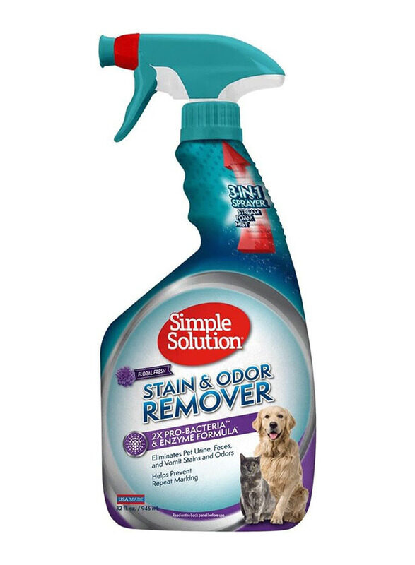 

Simple Solution Floral Fresh Scent Pet Stain & Odor Remover, Blue