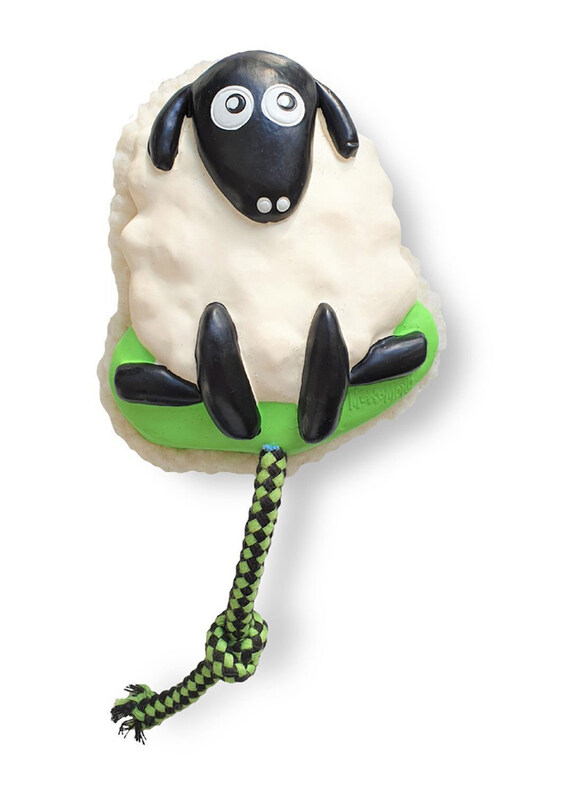 

Max & Molly URBAN PETS Woody the Sheep Squeaker Snuggles Dog Toy, Multicolour