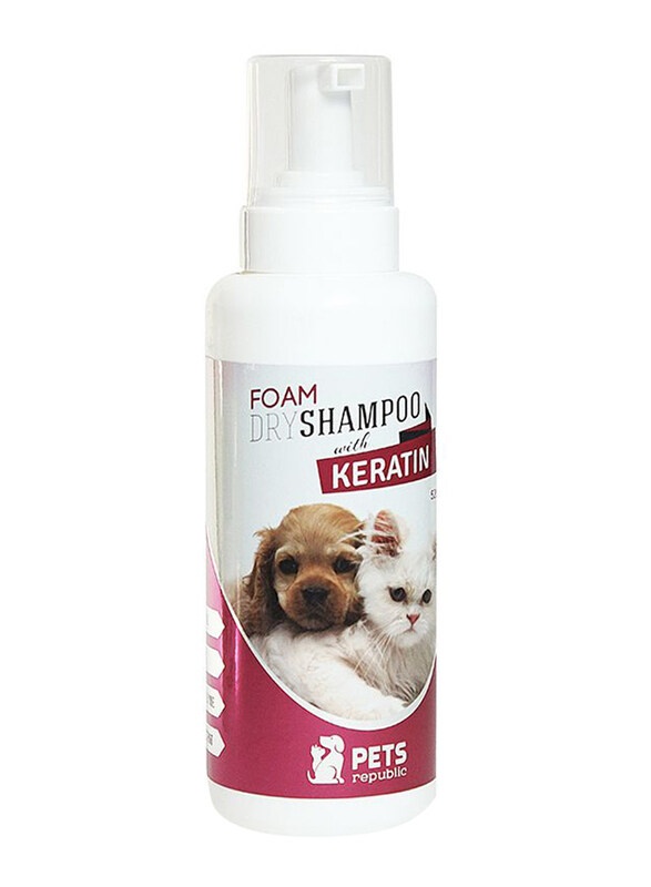 

Pets Republic Dry Foam Shampoo with Keratin, 520ml, White