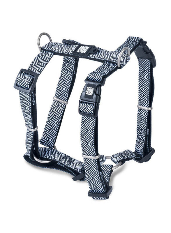 

Max & Molly URBAN PETS 28cm Mykonos Dog H-Harness for Neck, Large, Black