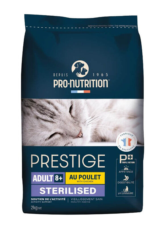 

Pro Nutrition Prestige Cat Adult 8+ Sterilised Chicken Cat Dry Food, 2 Kg