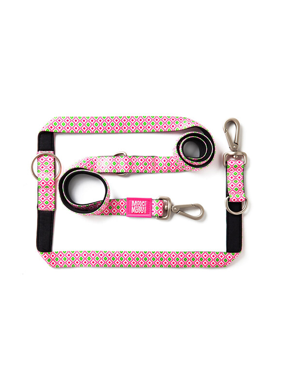 

Max & Molly URBAN PETS 200cm Retro Multi Function Leash, Large, Pink