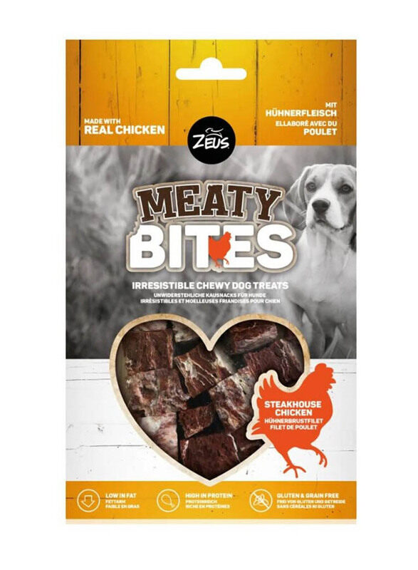 

Zeus Meaty Bites Steakhouse Chicken Dog Dry Food, 150g