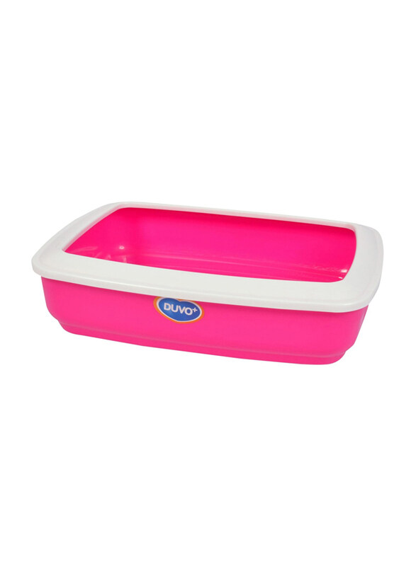 

Duvo Plus Maui Cat Litter Tray with Rim, Pink