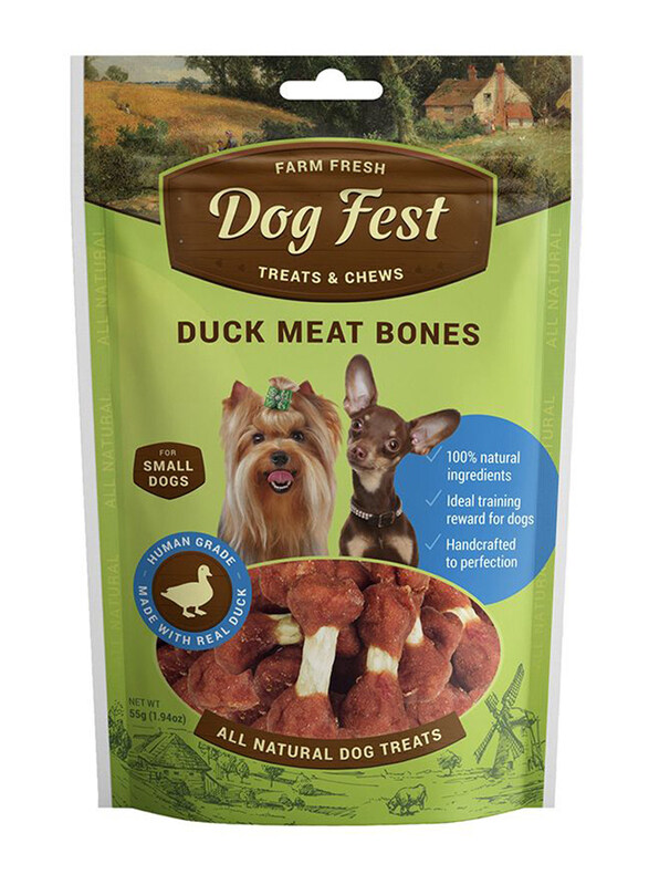 

Dog Fest Duck Meat Bones Dry Mini Dog Food, 55g