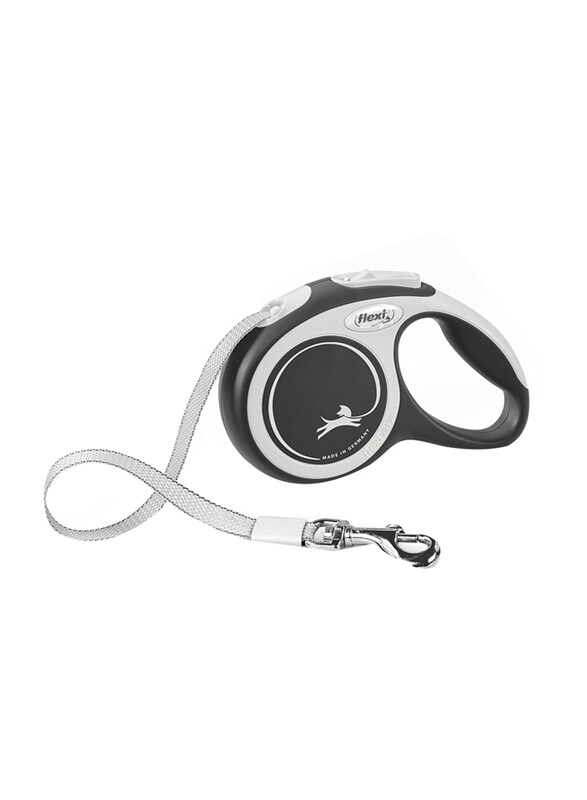 

Flexi 3-Meter New Comfort Cats & Dogs Tape Leash Cord, Extra Small, Black/White