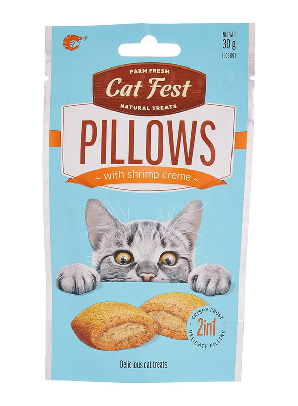 

Cat Fest Pillows with Shrimp Cream Cat Dry Food, 30g