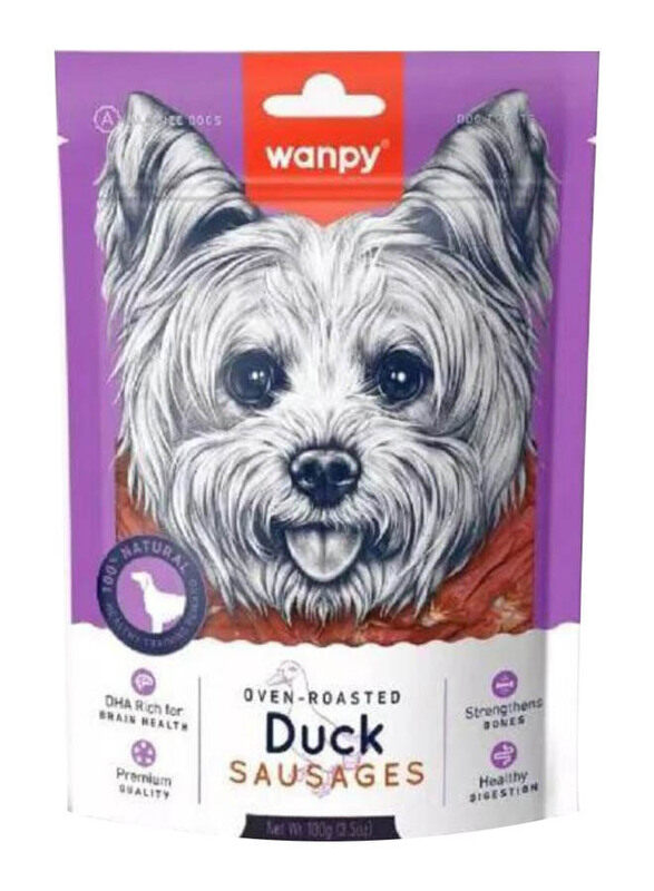 

Wanpy Oven Roasted Duck Sausages Dogs Dry Food, 100g