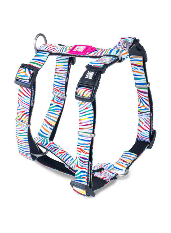 

Max & Molly URBAN PETS Magic Zebra Dog H-Harness, Medium, Multicolour