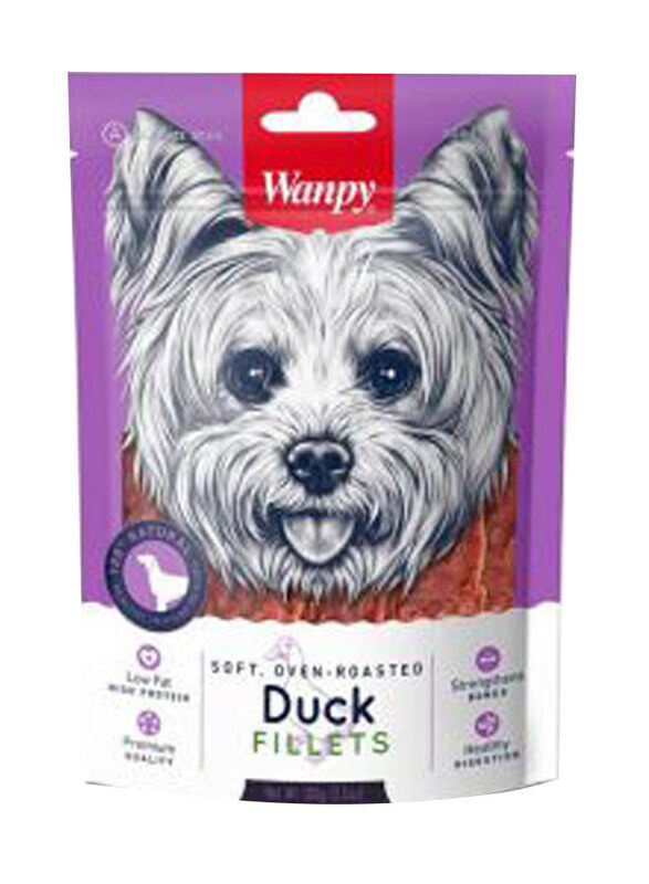 

Wanpy Oven Roasted Real Duck Fillet Dogs Dry Food, 100g