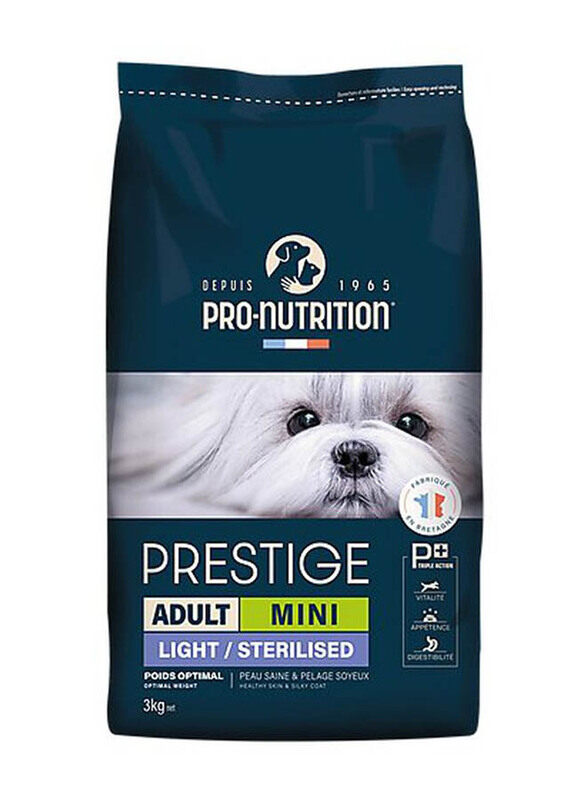 

Pro Nutrition Prestige Dog Adult Mini Light Sterilised Dog Dry Food, 3 Kg
