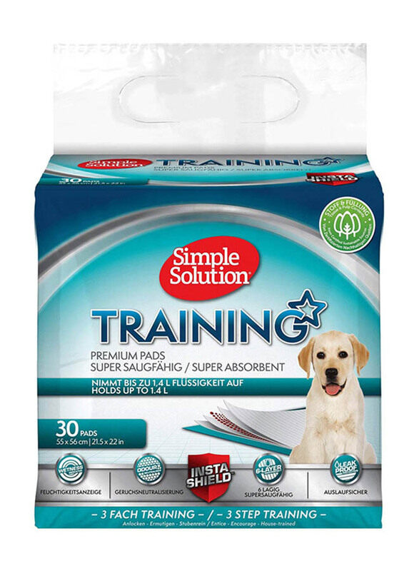 

Simple Solution Dogs Training Premium Pads, 30 Pieces, Multicolour