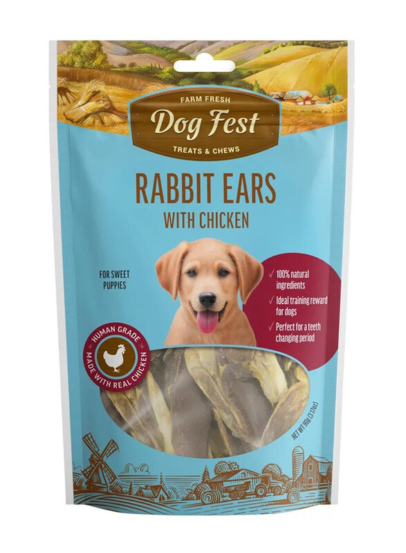 

Dog Fest Rabbit Ears With Chicken Puppies Dry Food, 90g