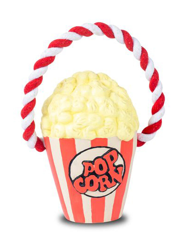 

Max & Molly URBAN PETS Pop The Corn Snuggles Toy, Red/White