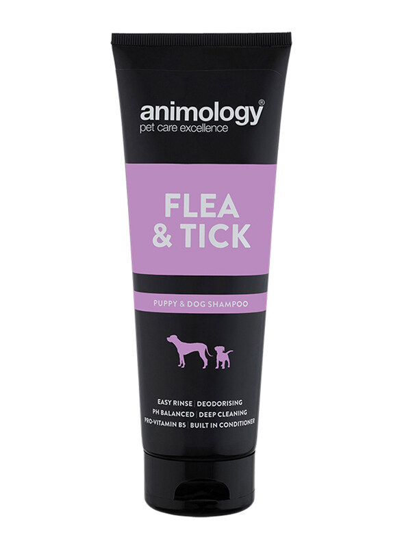 

Animology Flea & Tick Deodorizing Shampoo, 250ml, Black/Purple