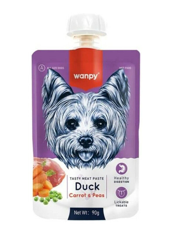 

Wanpy Tasty Meat Paste Duck with Carrot & Peas Dogs Wet Food, 90g