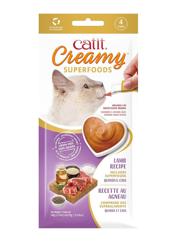 

Catit Creamy Superfood Lickable Cat Wet Food, 4 x 10g