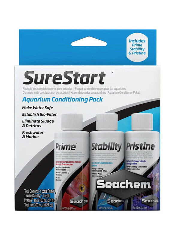 

Seachem Sure Start Pack, 3 x 100ml, Multicolour