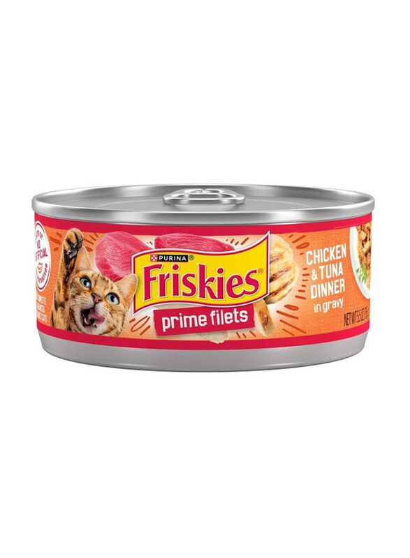 

Friskies Prime Filets Chicken & Tuna Dinner in Gravy Cat Wet Food, 156g