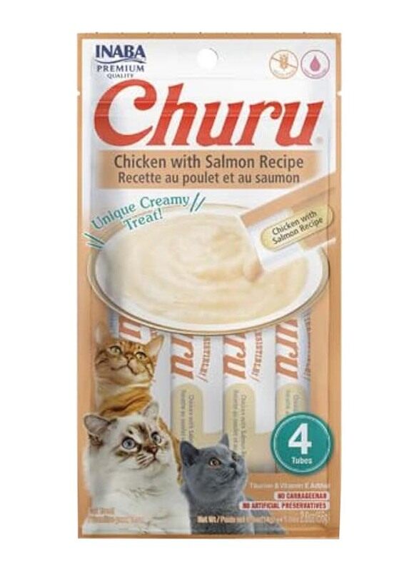 

Inaba Churu Chicken with Salmon Cats Wet Food, 56g