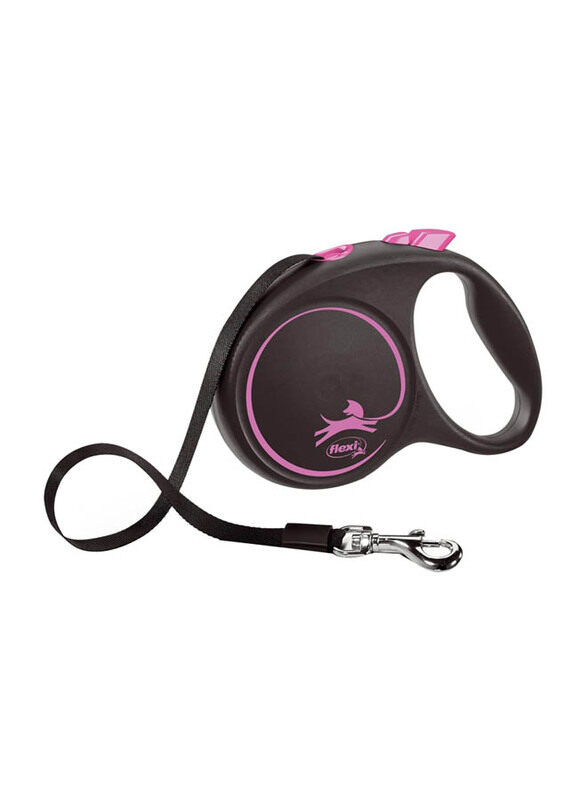 

Flexi 5-Meter Design Tape Dogs Leash Cord, Large, Black/Pink
