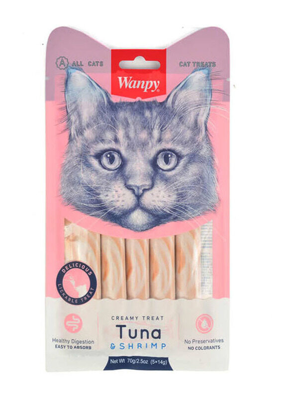 

Wanpy Creamy Lickable Tuna & Shrimp Cat Wet Food, 70g