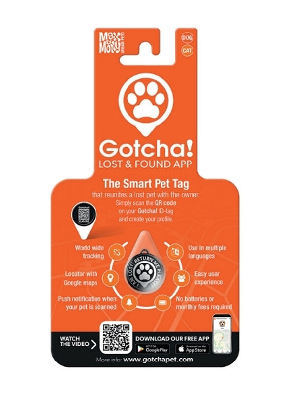 

Max & Molly URBAN PETS Gotcha Smart Pet Tag with QR Code, Black/White