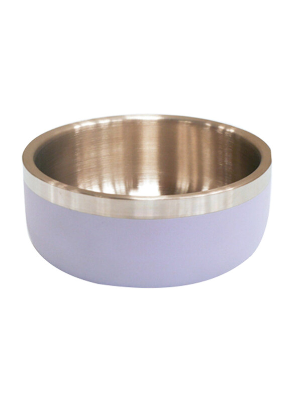 

Saluki Stainless Steel Double Wall Dog Bowls, 1200ml, Light Purple