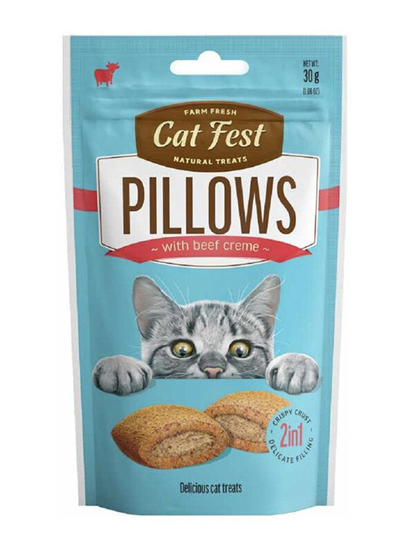 

Cat Fest Pillows With Beef Cats Dry Food, 30g