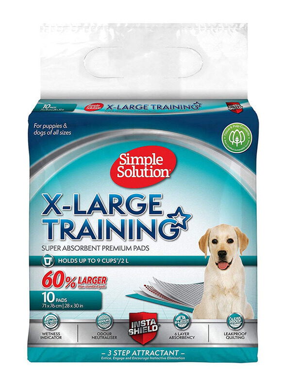 

Simple Solution Training Pads, Extra Large, 10 Piece, White