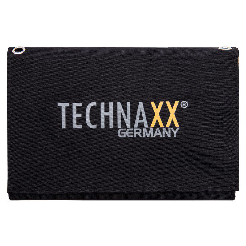 Technaxx 21W Solar Charger with 2X USB for Phone, Powerbank, Tablet, etc. - Perfect for Traveling, Camping and Outdoor - Solar Panel Charging Case