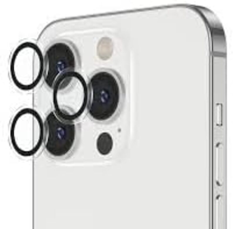 iPhone 14 Pro Max iPhone 14 Pro Camera Lens Protector, Keep Original Camera HD Glass Metal Camera Lens Screen Cover Film for iPhone 14 Pro Max / 14 Pro Accessories 3-pack (Silver)