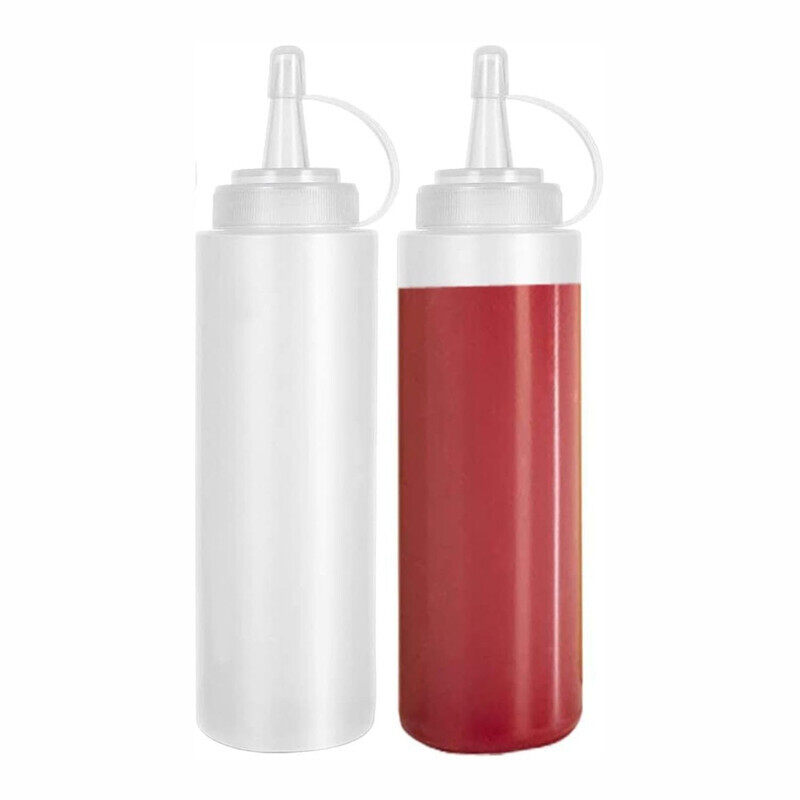 

Limitless 2 Pcs Squeeze Condiment Bottles with Twist On Cap Lids, 700ML Multipurpose Squirt Bottles, Dispensing Bottles for Sauce, BBQ, Paint, and Olive Oil (2P