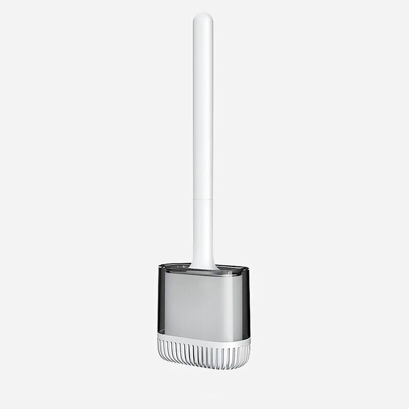 

Limitless Toilet Brush and Holders Bathroom with Solid Bristles Toilet Brush Holder Non-Marking Wall-Mounted Toilet Brush Kit for Toilet Cleaning