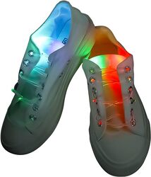 Remax Mena Pair Colorful LED Flash Light Up Shoe Laces Party Disco Shoes Strap Glow Stick 1 Shoelaces Boys Girls Light Up Your Night with 7 Color Modes