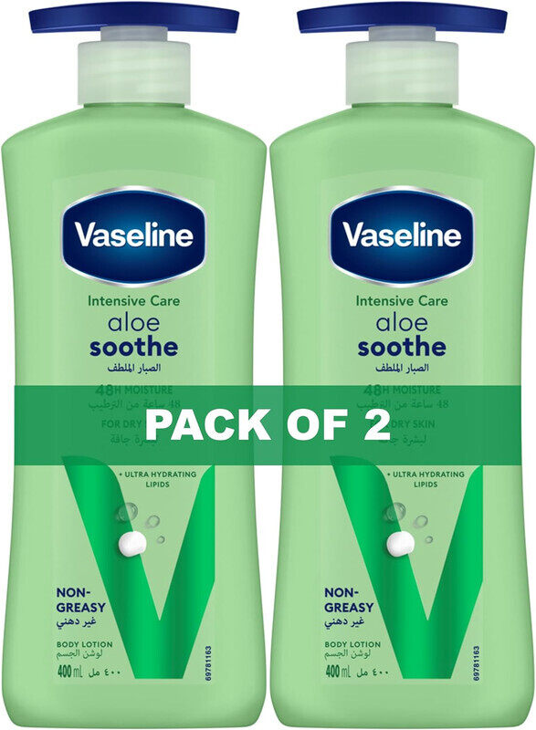 

Vaseline Body Lotion Aloe Soothe, 2 X 400ml