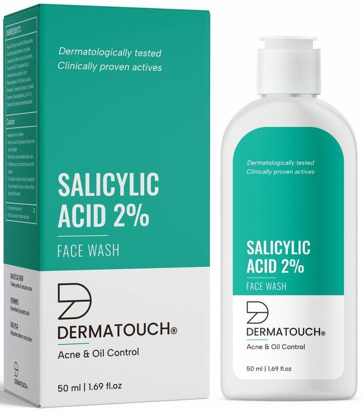 

DERMATOUCH Salicylic Acid 2% Face Wash, For Acne & Oil Control, Suitable to All Skin Types - For both Men & Women - 50 ml