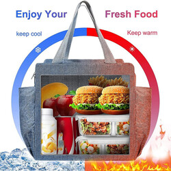 Limitless Lunch Bag Tote Cooler Insulated Lunch Box for Women and Men Leakproof Reusable, Stylish Large Capacity Insulated Lunch Tote Reusable, Waterproof, and Perfect for Work or Picnics (Black)