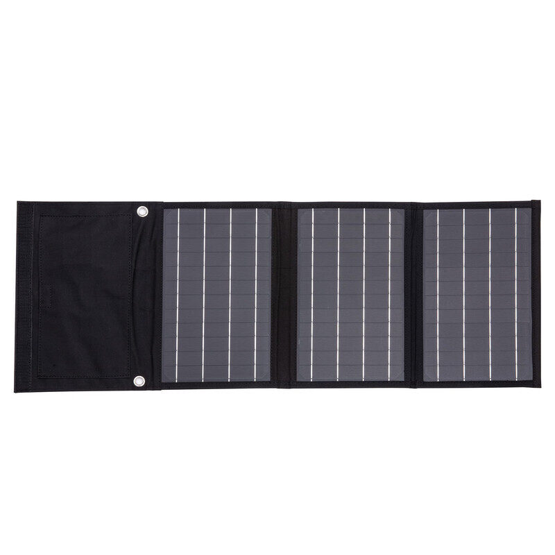 Technaxx 21W Solar Charger with 2X USB for Phone, Powerbank, Tablet, etc. - Perfect for Traveling, Camping and Outdoor - Solar Panel Charging Case