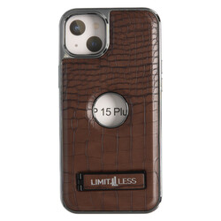 Limitless Leather Case for iPhone 13, Back Protector Slim Fit, Soft Grip Luxury Leather Cover, Logo Cutouts, Anti-Scratch Full Phone Back Case with Shockproof and Fall Protection, Dark Brown