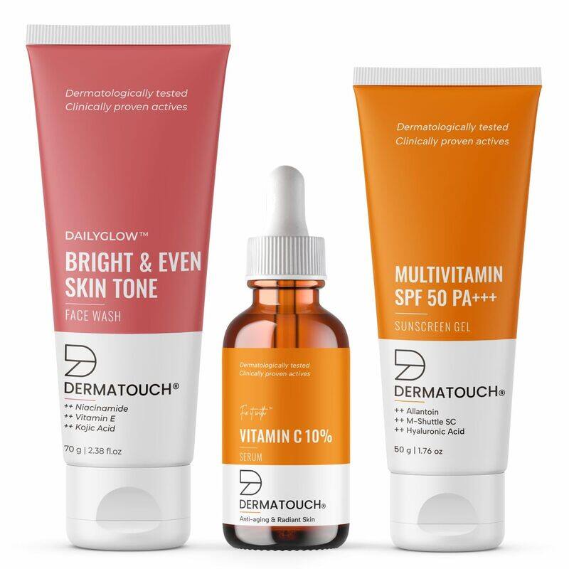 

DERMATOUCH Bright & Glow Kit For Anti-aging For Sun Tanning & Sun Spots For Glowing & Bright Skin For All Skin Types For Both Men & Women