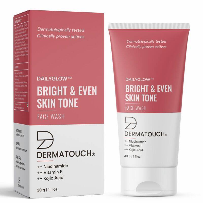 

DERMATOUCH Bright & Even Tone Face Wash with Niacinamide, Vitamin E and Kojic Acid, Daily Gentle Face Cleanser For Tan, Pigmentation, Uneven Tone - 30