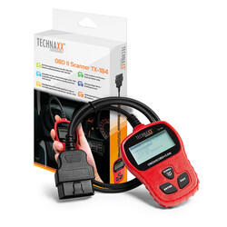 Technaxx Germany OBD2 Code Reader, OBD-II Car Diagnostic Tool, Fault Code Scanner for Professionals & Beginners