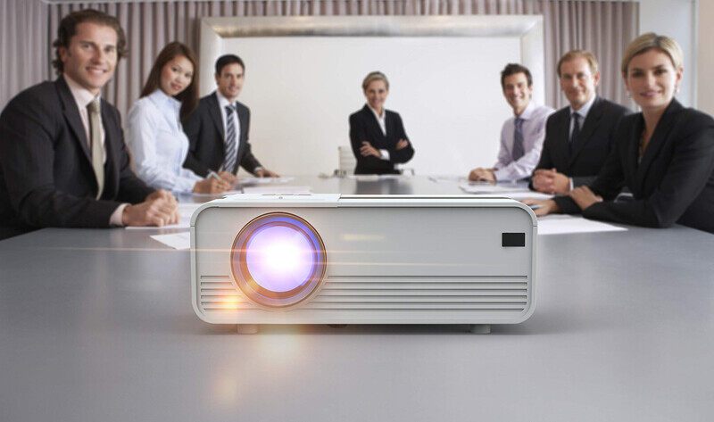 Technaxx Mini LED HD Beamer, 2,000 Lumens, 1280 x 720 Pixels Resolution, Portable Home Theater Projector, HDMI & USB Connectivity, Compact Design, Easy Setup