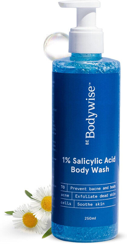 

Be Bodywise 1% Salicylic Acid Body Wash Prevents Body Acne, Bumpy skin, Exfoliates & Deep cleanses skin Paraben & SLS free Suitable for all skin types