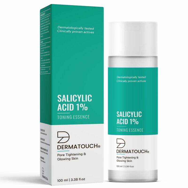 

DERMATOUCH Salicylic Acid 1% w/w Toning Essence, For Pore Tightening & Glowing Skin, For Even & Revitalized Skin - For men & women - 100 ml