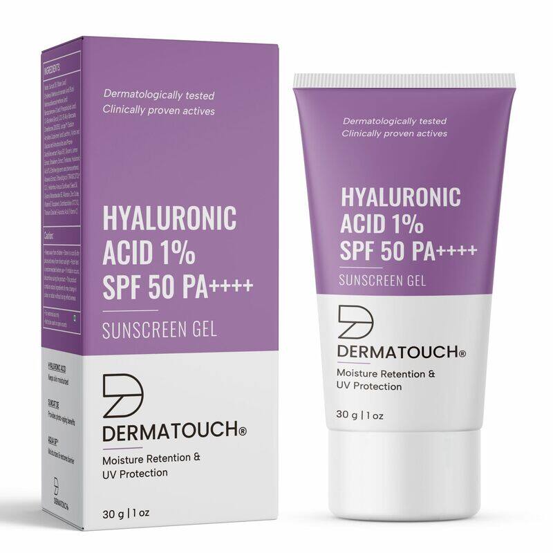 

DERMATOUCH HYALURONIC ACID 1% SUNSCREEN, SPF 50 PA++++ - FOR ALL SKIN TYPES - NO WHITE CAST - 30G