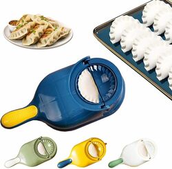 Limitless 2 In 1 Dumpling Maker, Dumpling Skin Maker Mould, Kitchen Dumpling Making Tool with Stuffing Spoon, Multi-function DIY Manual Dumpling Press Molds Set (Blue)