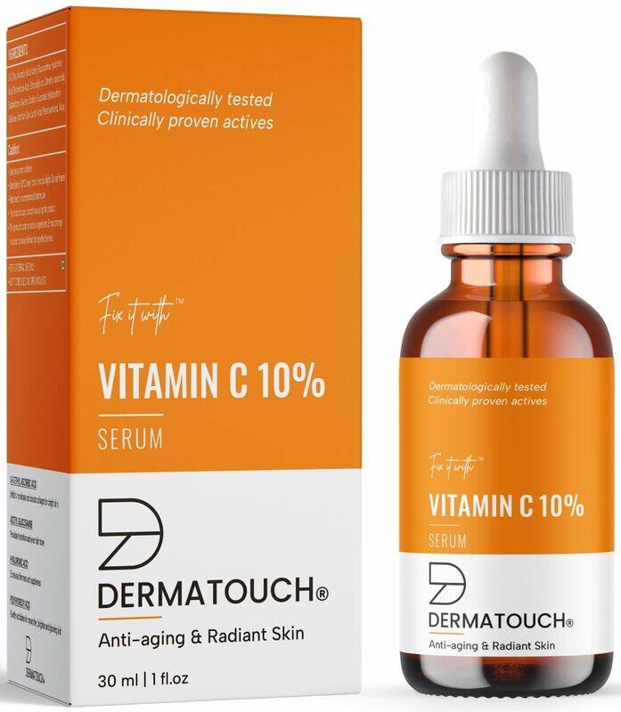 

DERMATOUCH Vitamin C 10% Serum , For Anti-aging and Radiant Skin , For All Skin Types , For Both Men & Women - 30 ml