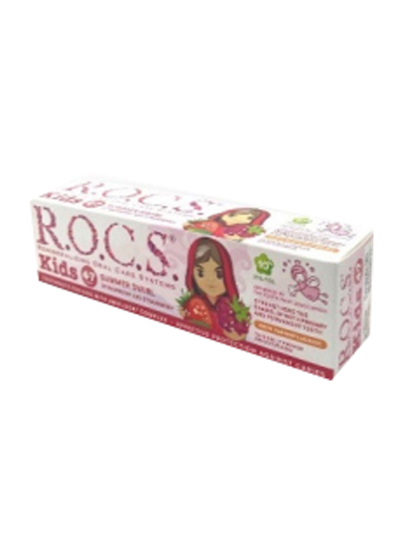 R.o.c.s. Kids Summer Swirl (Rasp & Straw) Toothpaste, 35ml